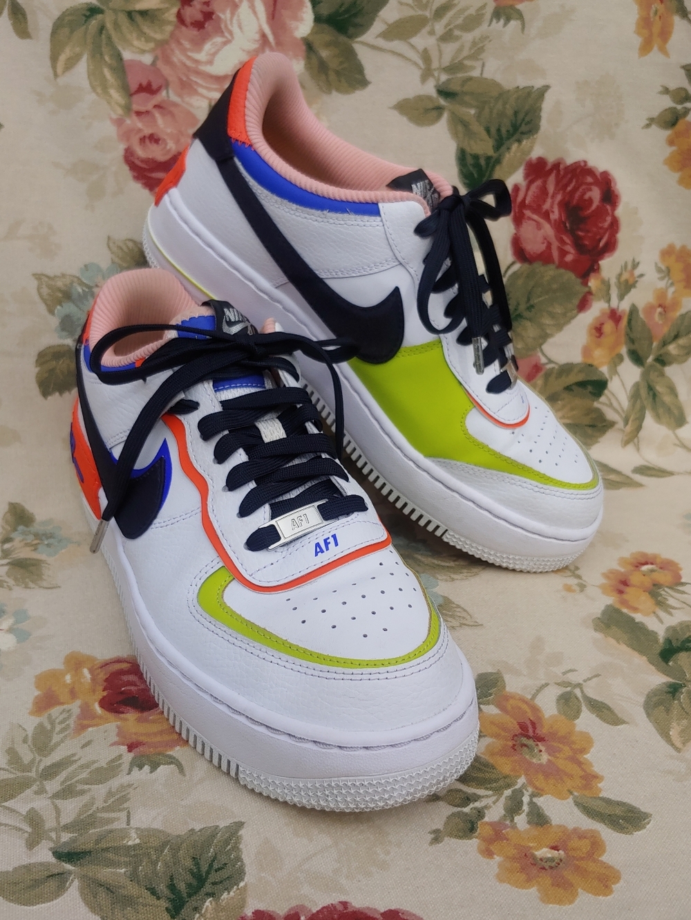 Nike Air Force 1 Shadow Sneakers White Multi Women's 9.5 - Picture 5 of 16